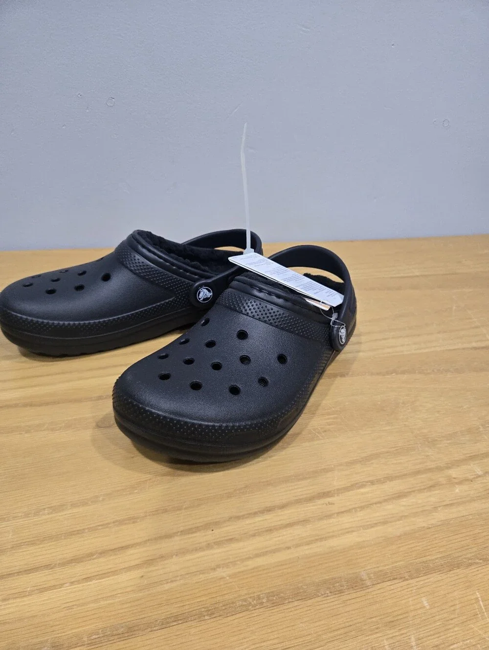 Crocs Classic Lined Kids Clogs Size Junior 3 Black